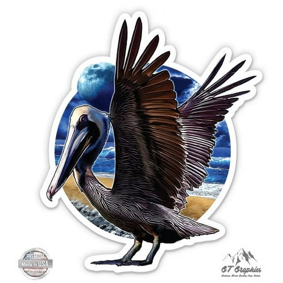 Pelican - 3" Vinyl Sticker - For Car Laptop I-Pad Phone Helmet Hard Hat - Waterproof Decal