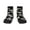 3 Black, variant on black white Skull bone Pattern Quarter Crew Socks,Toe Seamed Ankle Socks,Cotton Cushioned Breathable Athletic Crew Sports Socks