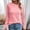 *Pink, variant on ClodeEU Long Sleeve Shirts for Women,Ribbed Knit Curved Hem Tunic Tops,Loose Fit Dressy Crewneck Pullover Sweaters Black,Womens Plus S