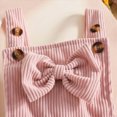 thumbnail image 4 of KPOPLK Baby Girl Clothes Toddler Girl Summer Outfit Short Sleeve Ruffle Romper Suspender Skirt Headband Set for 0 3 6 9 12 18 Months 2T 3T(6-9 Months,Pink), 4 of 9