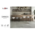 thumbnail image 2 of LuXeo Danica 29" Barstool Black Steel Legs with Beige Fabric Upholstered Seat (Set of 2), 2 of 10