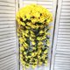 thumbnail image 1 of Cesta colgante de pared de flores artificiales violetas, flor de Orquídea, flor de seda, vid, hogar, boda, fiesta, decoración de luz de calle, 1 of 4