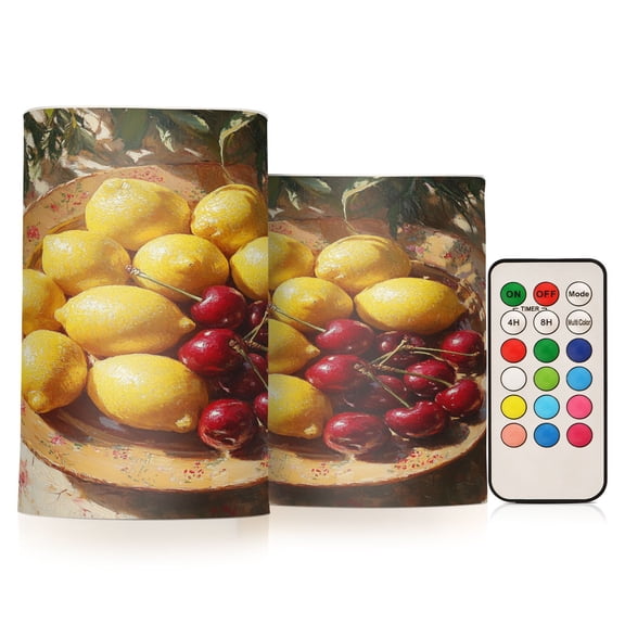 BZSMCE Flameless Candles LED Lights Sun and Lemon Creativity Battery Candles