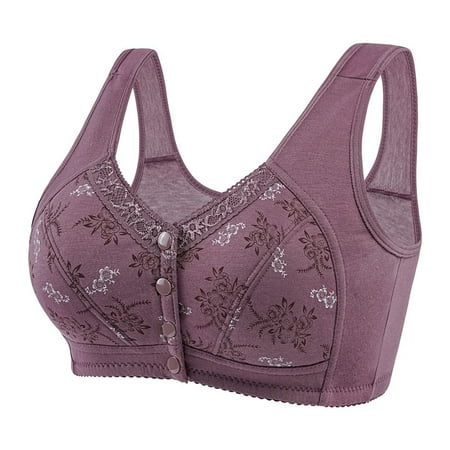 kamemir Womens Bras Comfortable Women s Full Coverage High Impact Wirefree Workout Non Padded Sports Bra Bounce Control(Purple 42)