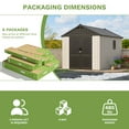 thumbnail image 6 of Patiowell 8'x10' Plastic Outdoor Storage Shed with Floor, Window & Lockable Door for Garden, Backyard, Easy to Install, Gray & White, 6 of 11