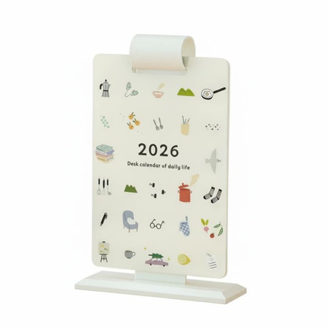 Abbraccia Calendario 2026, diseño limpio, organizador minimalista, monitor de práctica estudiantil