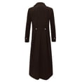 thumbnail image 4 of Tiweut Jackets for Mens Mens Retro Medium Long Sleeve Button Steam Punk Style Coat Tops Brown,S, 4 of 4