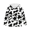thumbnail image 6 of DISNIMO Cow Print Boys Pullover Hoodie Kids Hoodies Sweatshirts for Girls 11-13 Hoodies for Teenagers Graphic Sweatshirt with Hood Children Fall and Winter Clothes Long Sleeve Black, 6 of 7