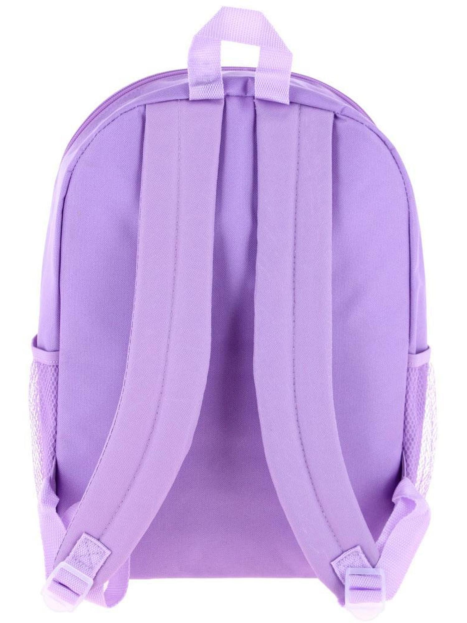 Hello Kitty Kuromi 16" Purple School Backpack and Rectangular Lunch Bag Attached