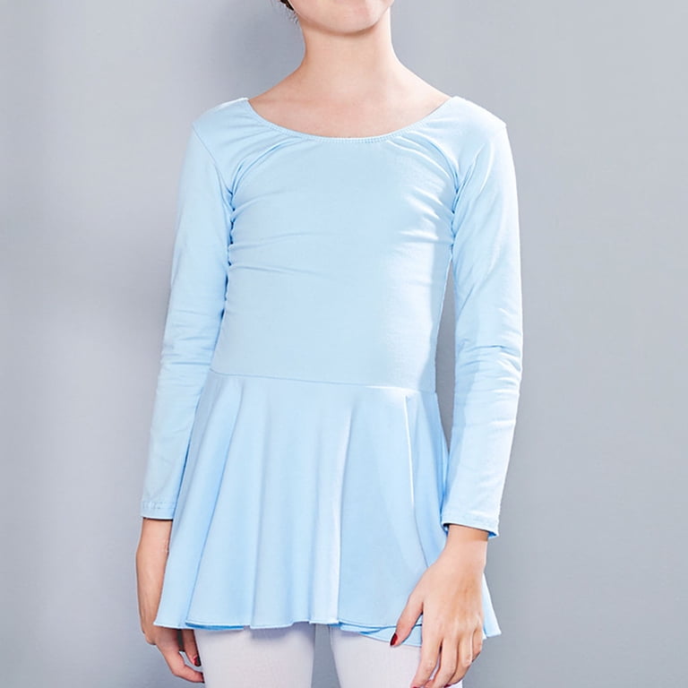 Uniform Skirt Long Sleeve Ballets Leotards Girls Dress, Toddler Skater  Skater Dresses, A-Line Dance Dress Outfit Uniform Skirt Light Blue 120 -  Walmart.com