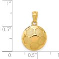 thumbnail image 4 of 14K Yellow Gold Soccer Ball Charm Sports Pendant, 4 of 4