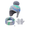 thumbnail image 4 of Conjunto de Sombrero Bufanda Manoplas Qarigey Dinosaurios Guantes Cómodos Niños Verde Hierba, 4 of 6