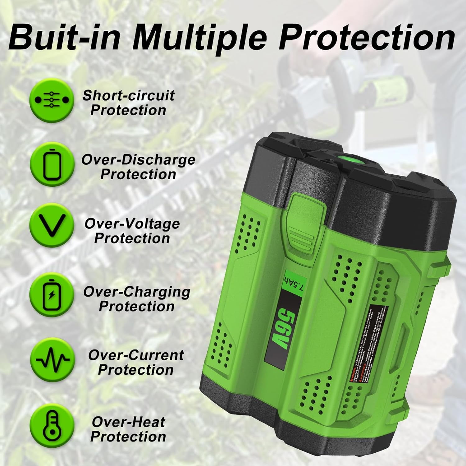 56Volt 7.5Ah Lithium Battery Replacement for EGO 56V Battery 7500mAh BA4200T BA4200 Compatible with EGO 56V Power Tools Lawn Mower, Snowblower