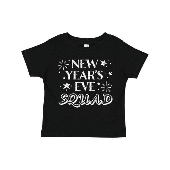 Inktastic New Year's Eve Squad with Stars in White Boys or Girls Toddler T-Shirt