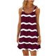 thumbnail image 1 of Vestido de Verano para las Mujeres Impreso sin Mangas Cuello Redondo, Suelto de Rodilla de Longitud Vestido Casual para la Primavera, 1 of 5