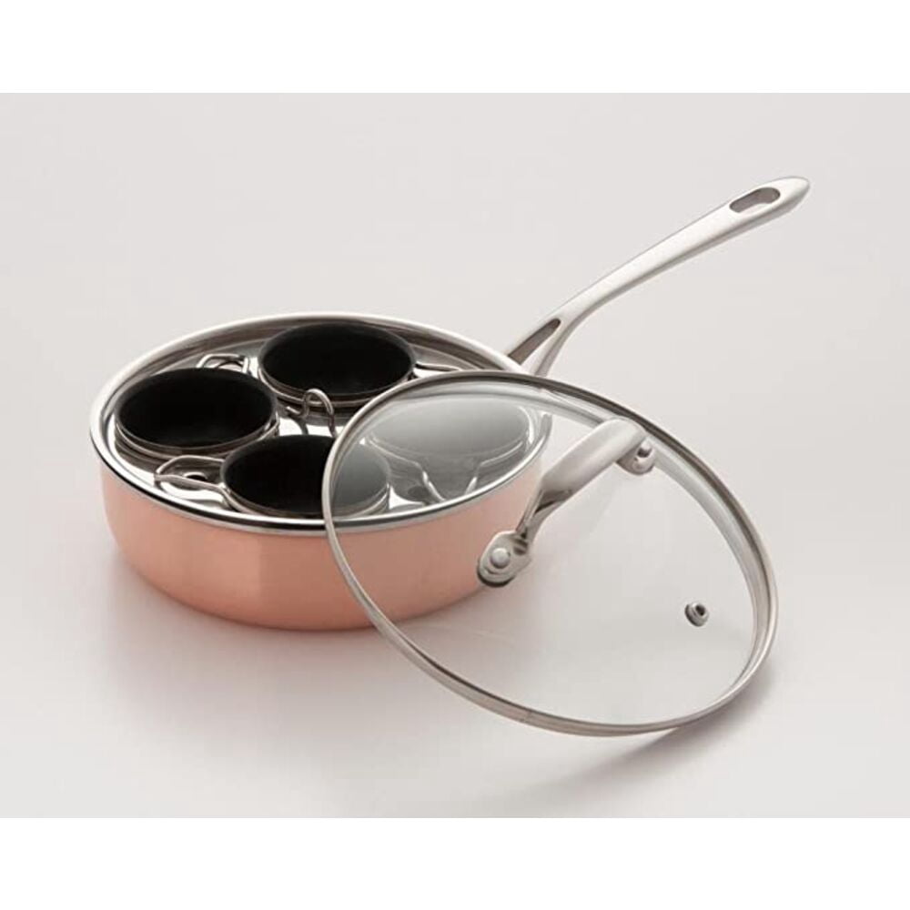 Cook Pro 532 Excel Steel Cup Egg Poacher with Stainless Steel