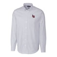 thumbnail image 2 of Men's Cutter & Buck  Light Blue Louisville Bats Oxford Stretch Stripe Long Sleeve Button-Down Dress Shirt, 2 of 3