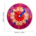 thumbnail image 2 of Phenofice 3Pcs Cognition Clock Toy for Kids Wooden Time Learning Tool for Home Education and Classroom Teaching, 2 of 7