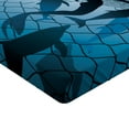 thumbnail image 2 of Ambesonne Mermaid Fitted Sheet, Flight of Dolphins, Full Size, Blue, 2 of 3