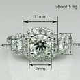 thumbnail image 4 of K-KED Fashion Women 925 Silver Filled Wedding Ring Round Cubic Zircon Delicate Jewelry Sz 6-10-6, 4 of 6