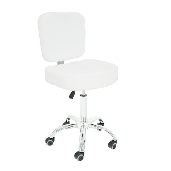 SKINACT Lux Comfortable Esthetician Chair Stool (White)