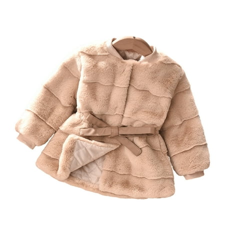 

Uxgjfwu Toddler Fleece Jacket Girls Winter Coat Fleece Lined Thick Down Coats Puffy Polyester Fiber Girdling