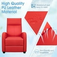 thumbnail image 5 of Homall Recliner Chair Single Sofa Chair Small Recliner Home Theater Seating PU Leather Living Room Sofa,Red, 5 of 7