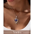 thumbnail image 3 of Yndra Heart Necklace for Women,S925 Sterling Silver September Sapphire Birthstone Crown Pendant Necklace,Jewelry Gift for Her Wife Mom Girlfriend,Birthday Valentine’s Day Mother’s Day Gift, 3 of 11