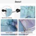 thumbnail image 5 of Teal Purple Marble Kitchen Curtains, Modern Abstract Ink Painting Art Luxury Light Filtering Window Curtain Panels, 2Pcs Rod Pocket Window Treatments Set for Living Room Bathroom Bedroom 42x63 Inches, 5 of 9