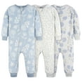 thumbnail image 2 of Gerber Baby and Toddler Girls Footless Fleece Pajamas, 3 Pack, Sizes 12 Months - 5T, 2 of 8
