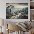 thumbnail image 2 of Designart "Endless Journey Meandering Blue Road II" Landscapes Print on Natural Pine Wood, 2 of 5