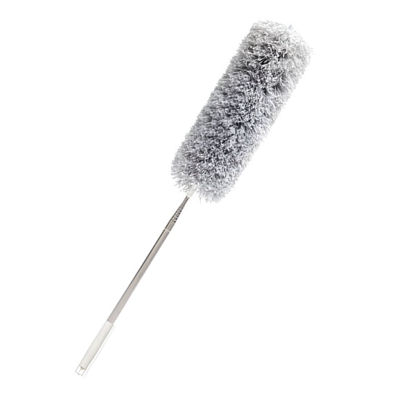 ACDANC Microfiber Duster with Extension Pole (Stainless Steel) 30 to 100'',with Bendable Head,Extendable Long Duster for Cleaning Ceiling Fan,High Ceiling,Keyboard,Furniture,Cars