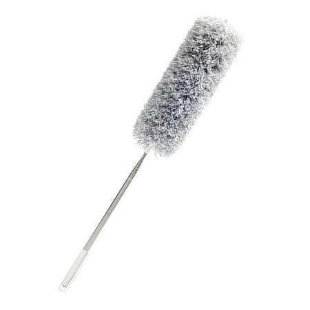 ACDANC Microfiber Duster with Extension Pole (Stainless Steel) 30 to 100'',with Bendable Head,Extendable Long Duster for Cleaning Ceiling Fan,High Ceiling,Keyboard,Furniture,Cars