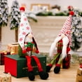 thumbnail image 6 of 2pcs Christmas Gnome Decorations, Swedish Tomte Xmas Plush Doll Ornaments, Handmade Santa Standing Figurine Gifts, 19 Inch, 6 of 7