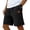 Black, variant on Men’s Casual Textured Shorts with Elastic Waistband and Patch Detail for Everyday Comfort and Relaxed Fit Style Yellow 2XL