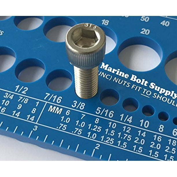 Marine Bolt Supply Nut, Bolt & Screw Gauge Standard & Metric Coarse & Fine Diameter, Length