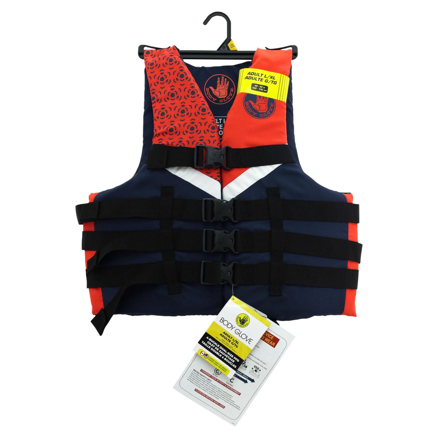 BODY GLOVE 4 BUCKLE VEST (PFD) ADULT 2XL/3XL