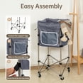 thumbnail image 5 of 35.9" Tall Laundry Cart with Wheels, No-Bend Rolling Laundry Basket, Stable Stainless Steel Frame, Collapsible Laundry Hamper for Bathroom, Dorm & Bedroom, 5 of 6