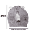 thumbnail image 2 of Dog Knitted Hat, Breathable Dog Ear Muffs Noise Protection Winter Dog Hat For Medium Large Dogs-Grey, 2 of 5