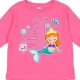 thumbnail image 4 of Inktastic I Am 4 Years Old Birthday with Mermaid Girls Long Sleeve Toddler T-Shirt, 4 of 5
