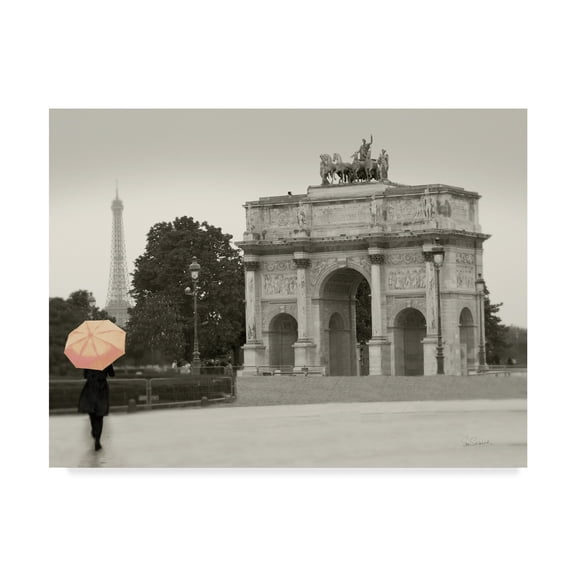 Trademark Fine Art 'Paris in the Rain I' Canvas Art by Sue Schlabach