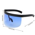 thumbnail image 3 of Visière Énorme Coupe-Vent Demi-Visage Protection Anti-UV Miroir Lunettes de Soleil Rétro Protecteur, 3 of 7