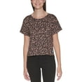 thumbnail image 1 of Calvin Klein Jeans Printed High-Low T-Shirt, Brown, Medium, 1 of 3