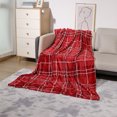 thumbnail image 2 of LSLJS Christmas Throw Blankets, 50x60 inch Flannel Green and Red Plaid Design Plush Throw Blankets Soft Warm Washable Thicken Air Condition Quilt Vintage Minimalism Blanket Christmas Gifts for Couch, 2 of 7