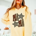 thumbnail image 3 of Checkered Mama Leopard Stars - Womens Lightweight Garment Dyed Sweatshirt, 3 of 7