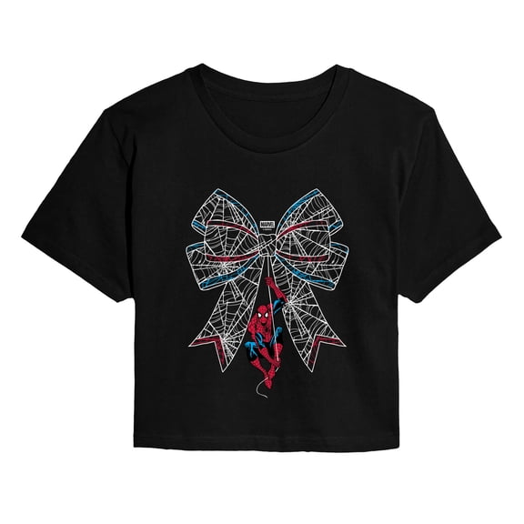 Spider-Man - Bow - Juniors Cropped Graphic T-Shirt