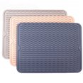 thumbnail image 4 of serony Heat Resistant Silicone Table Mat Foldable Counter Top Pad Home Kitchen Placemat 40x30cm Light Gray, 4 of 6