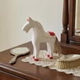 thumbnail image 4 of Adornos Finos Caballo balancín de madera blanco con cuerda de cáñamo, figura decorativa para estante de guardería (1 unidad) JASKFLY, 4 of 9