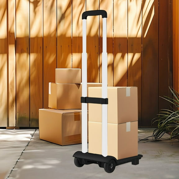 Portable Folding Shopping Trolley Cart with Swivel Steering, Shock Absorption, and Large Capacity for Outdoor Gathers, Travel, and Convenient Luggage Transport