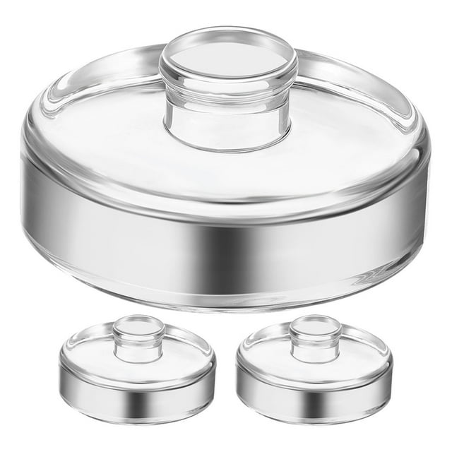 3 Pcs Poids de Fermentation Pots Mason Poids de Fermentation Couvercles en Verre Poids de Fermentation en Verre avec Manche Court